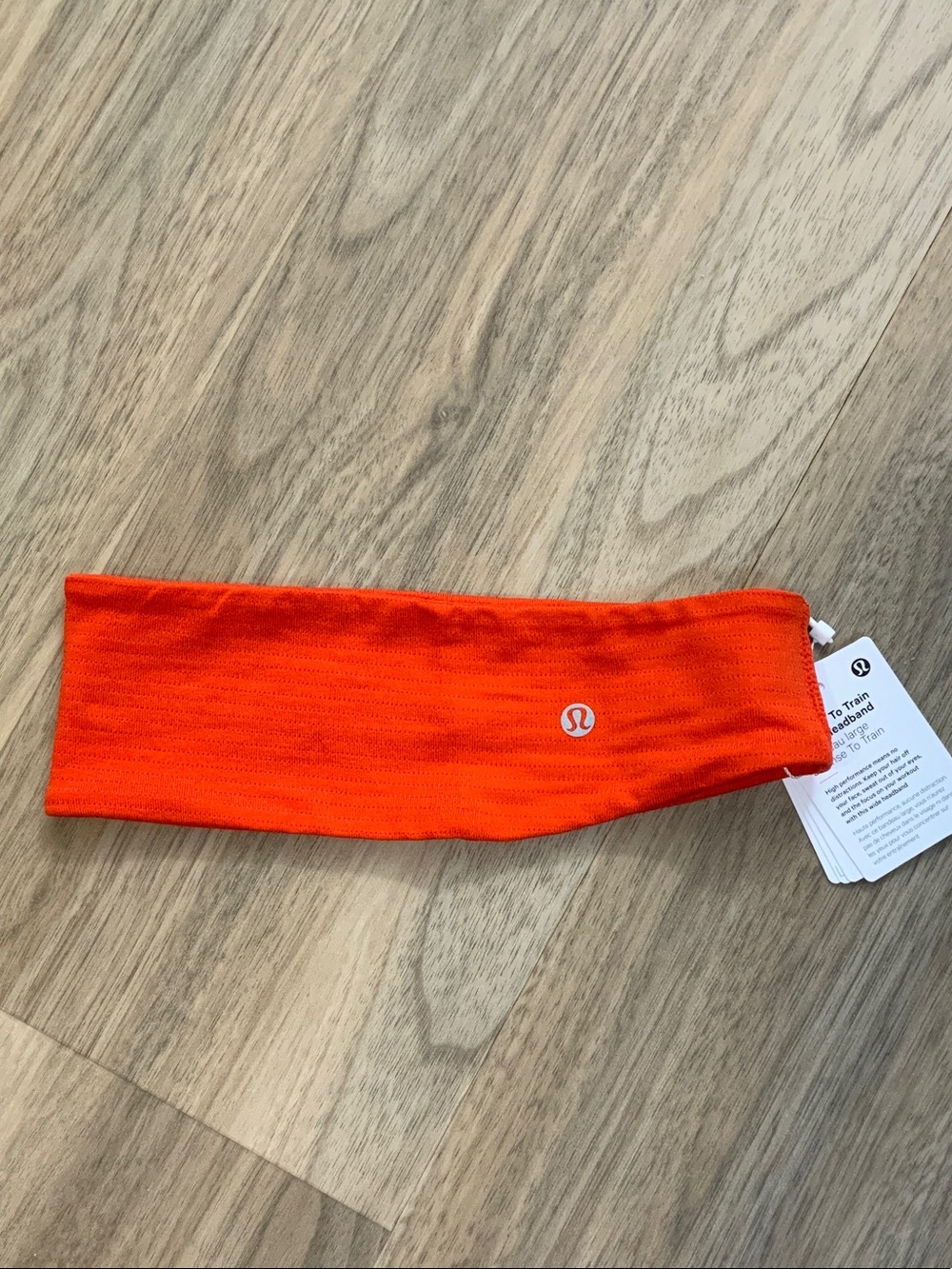 lululemon athletica License To Train Wide Orange Athletic Headband